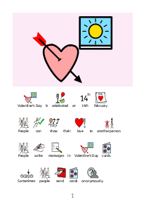 Valentine's Day Story with Widgit Symbols