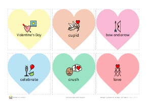 Valentine's Day Heary Flash Cards