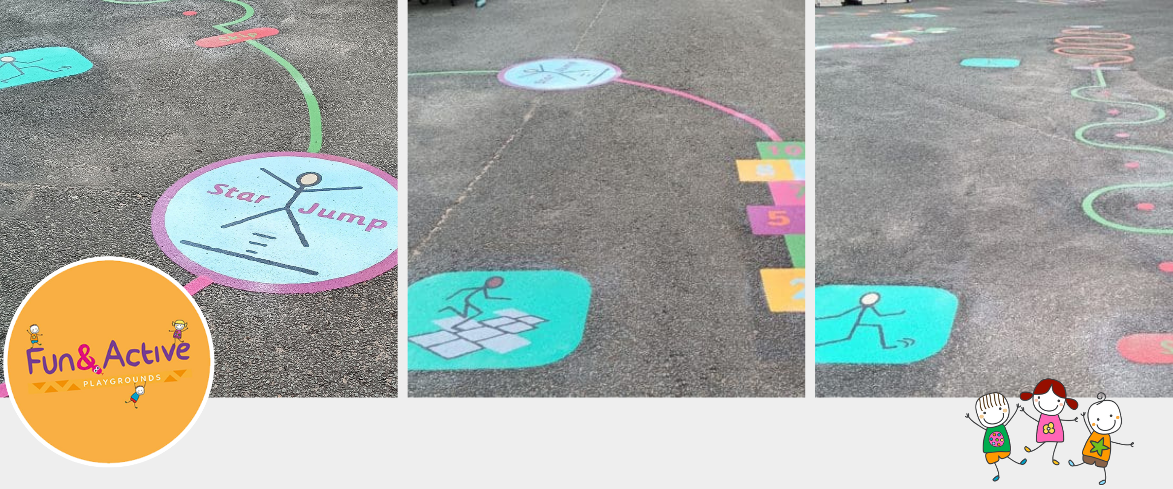 Widgit Symbols being used on playground markings created by Fun & Active Playgrounds