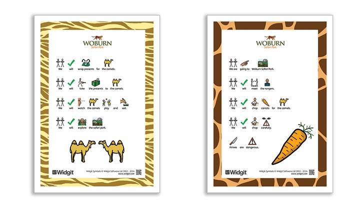 Symbol-supported Story to Help created for Woburn Safari Park