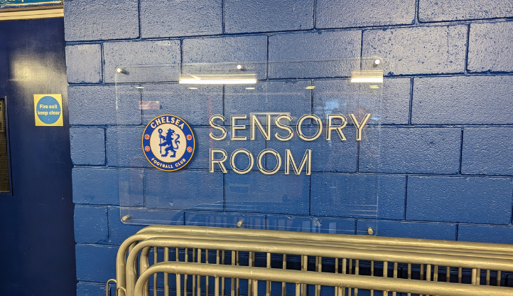 Chelsea FC Sensory Room sign