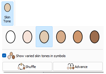 Skin Tone options