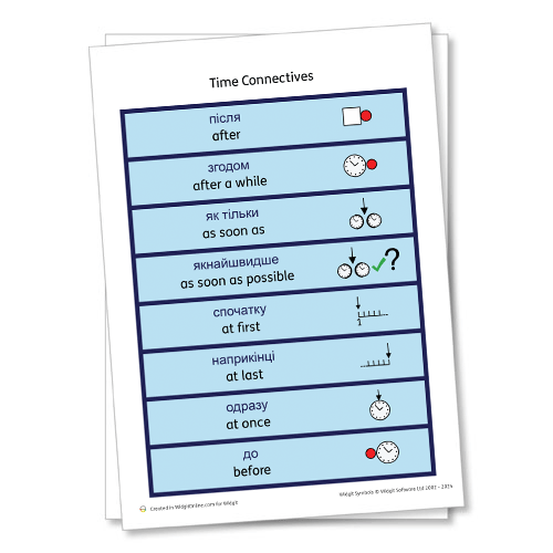 Time Connectives Ukrainian