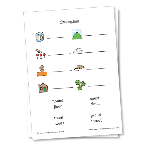 Widgit Symbols Spelling Activity