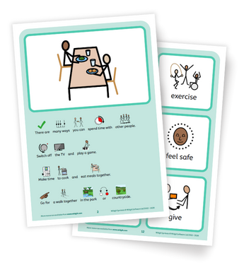 Five ways to Wellbeing symbol-supported book page 2