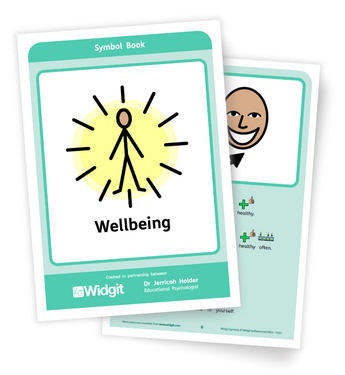 Wellbeing symbol-supported book page 1