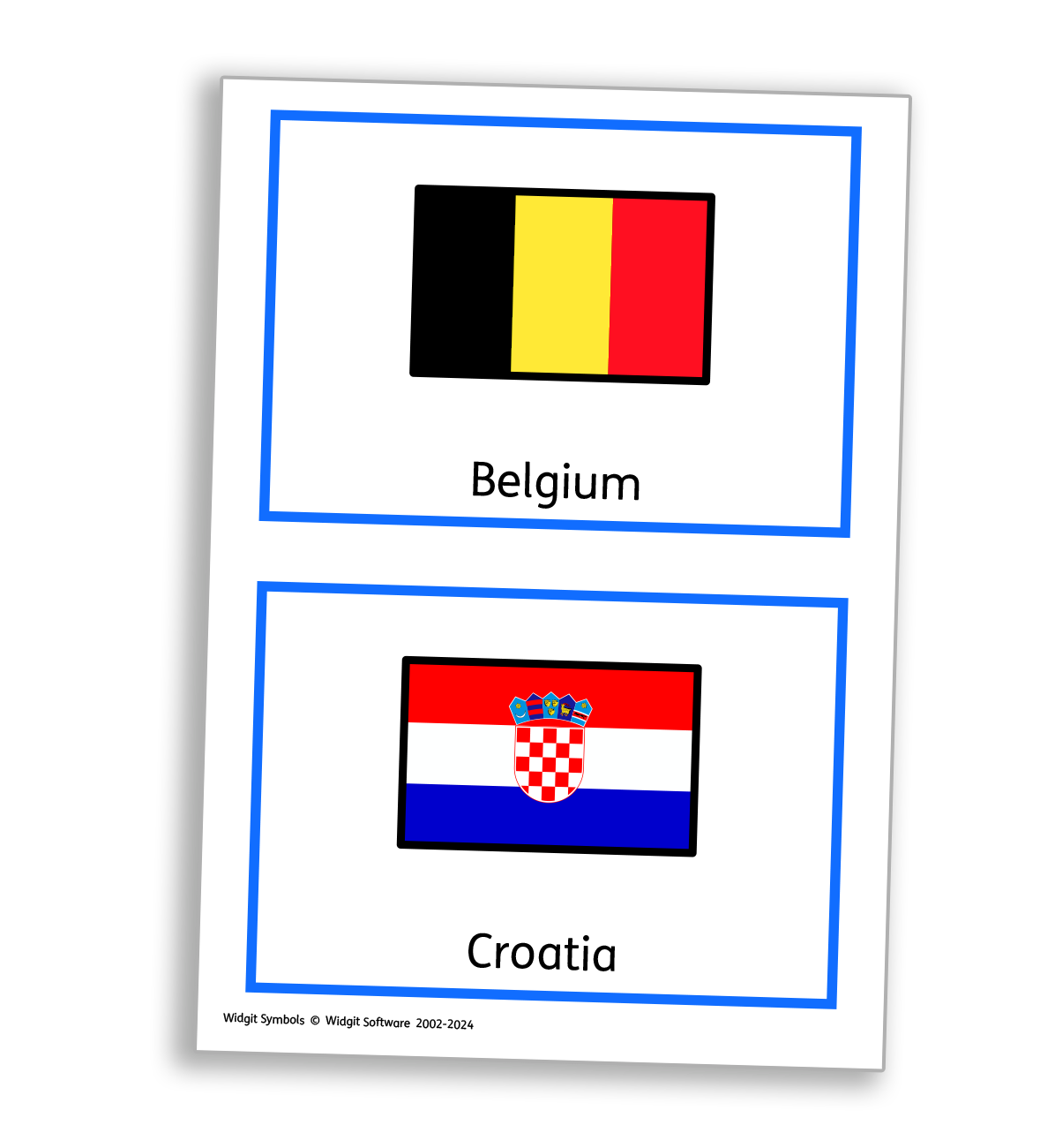 Team Flag Display Cards Germany 2024