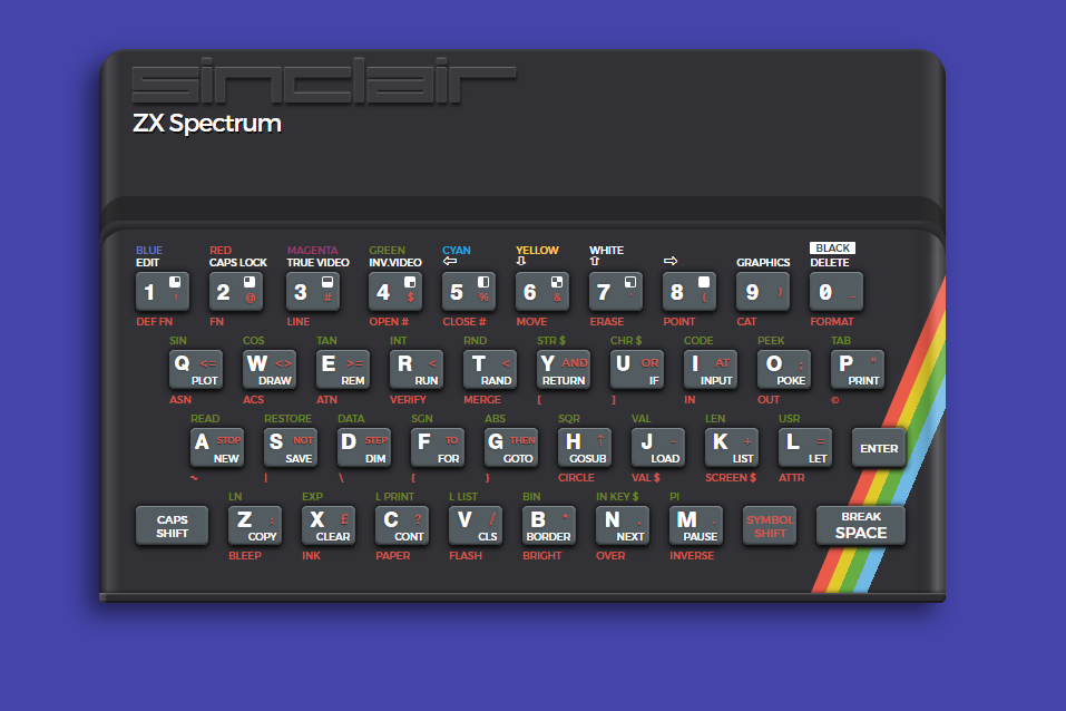 A Sinclair ZX Spectrum computer